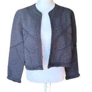 NEW - Soft Surroundings Rishi Quilted Bolero Jacket. Medium Color: Dusty Indigo